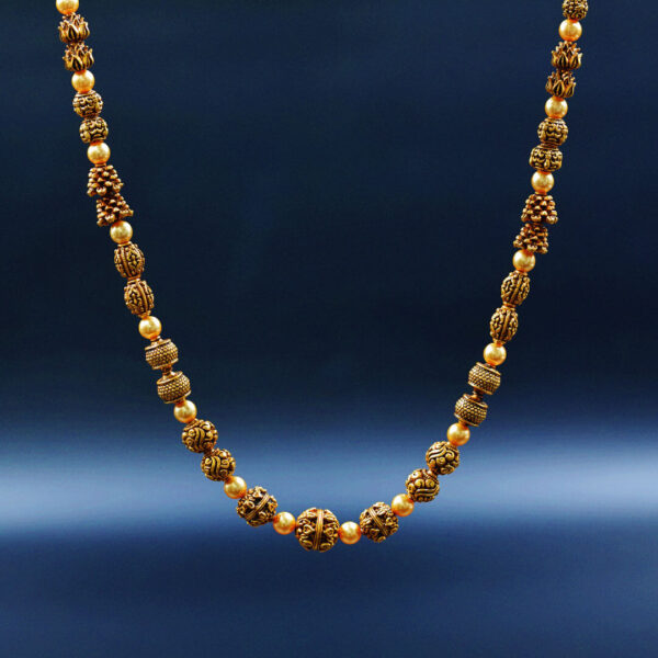 Antique Gold Beaded Necklace