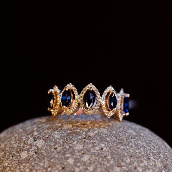 Blue Stone Halo Bracelet