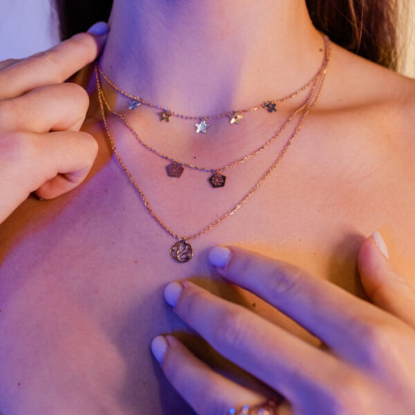 Celestial Layered Charm Necklace