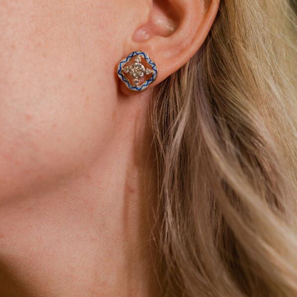 (Diamond) Blossom Halo Earrings