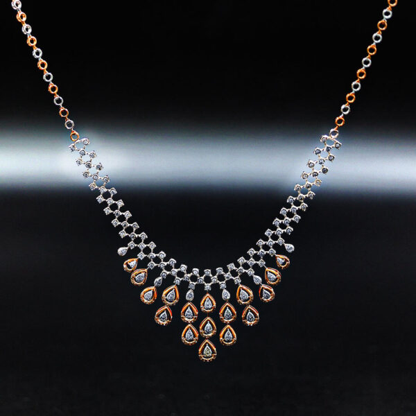 Diamond Drop Fringe Necklace