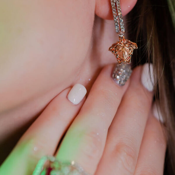 Diamond) Luxe Bar Drop Earrings