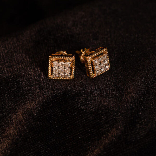 (Diamond) Princess Cut Earrings