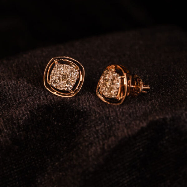 (Diamond) Round Halo Luxe Earrings