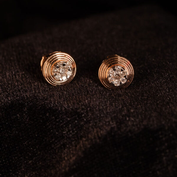 (Diamond) Spiral Halo Earrings
