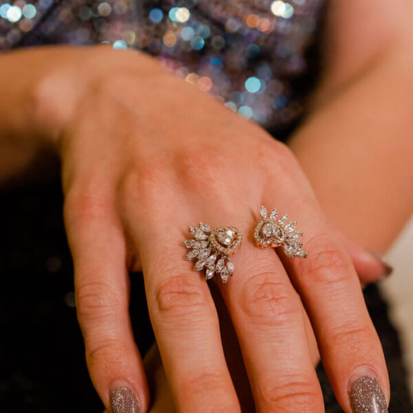 Double Heart Diamond Ring