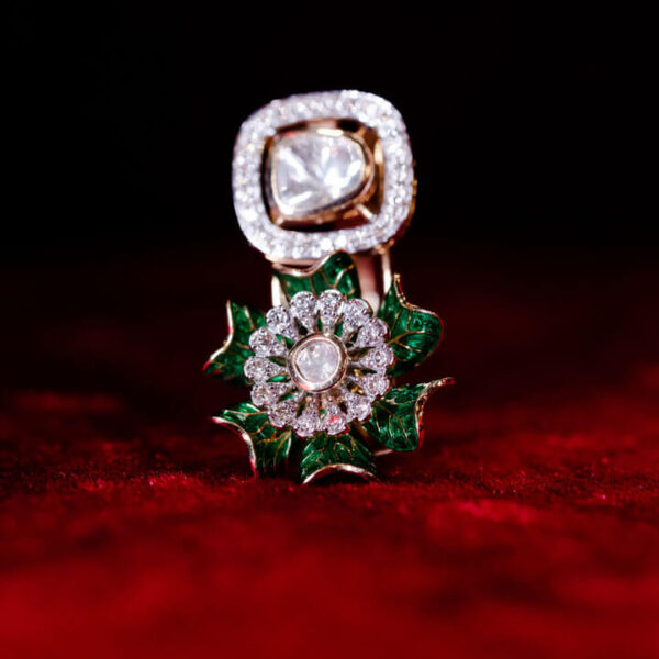 Dual Motif Floral Ring