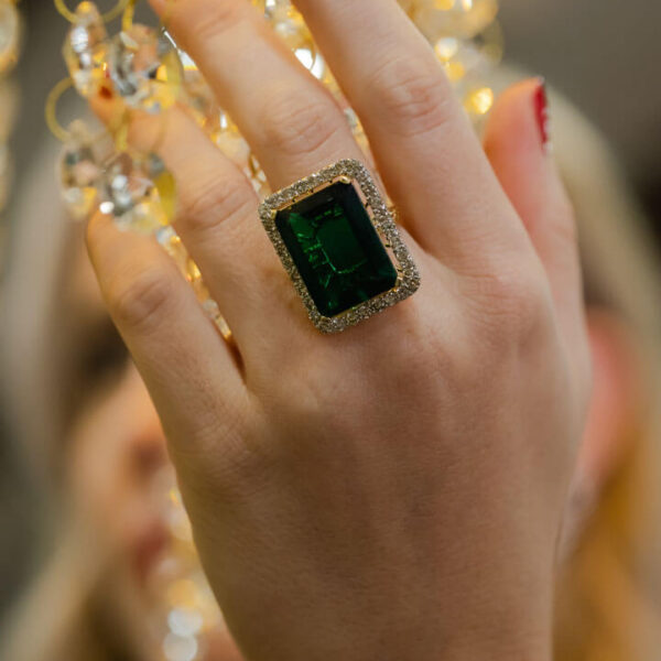 Emerald Cut Solitaire ring.