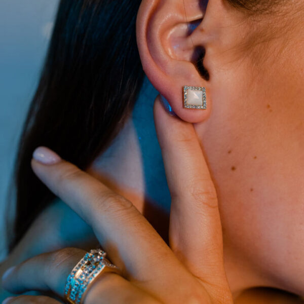 Emerald Halo Earrings