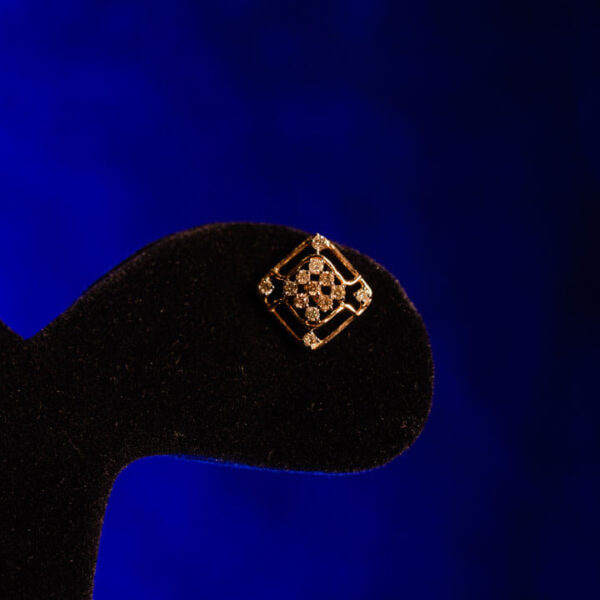 (Gold) Diamond Frame Earrings