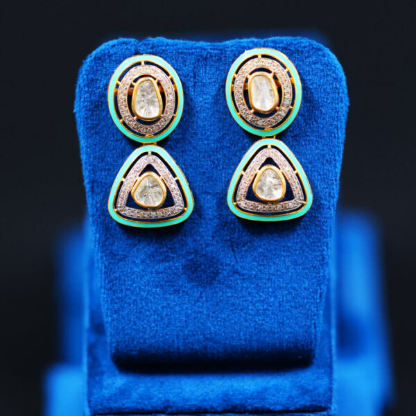 (Gold) Dual Shape Statement Earrings