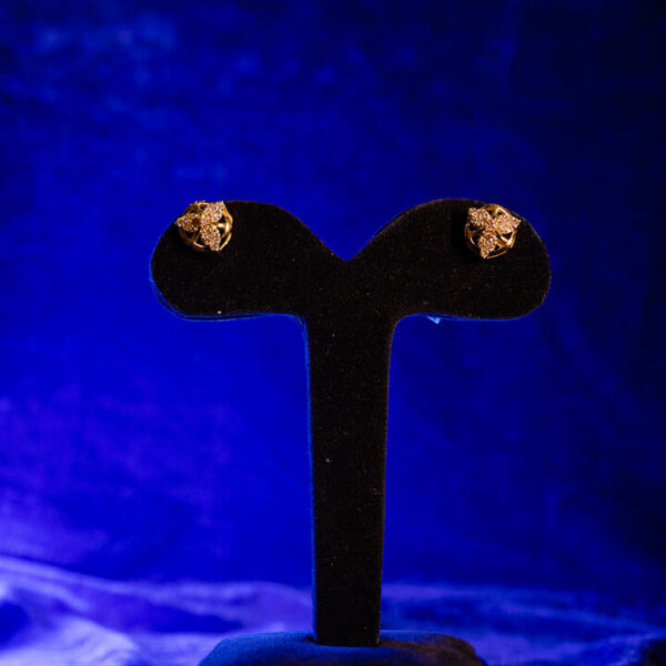 (Gold) Floral Cluster Stud Earrings