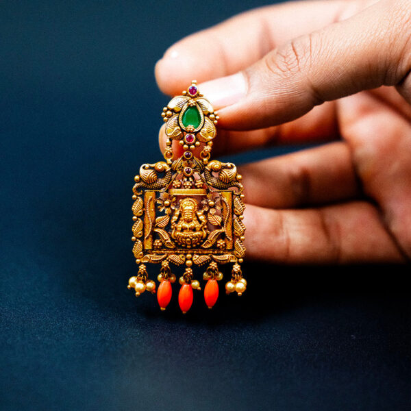 (Gold) Temple Lakshmi Statement Earrings