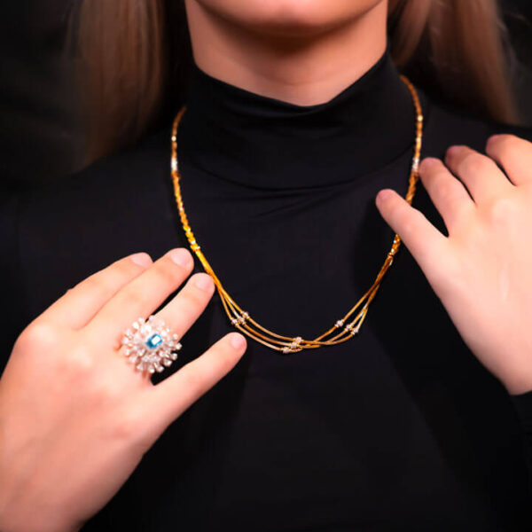 Layered Arc Chain Necklace