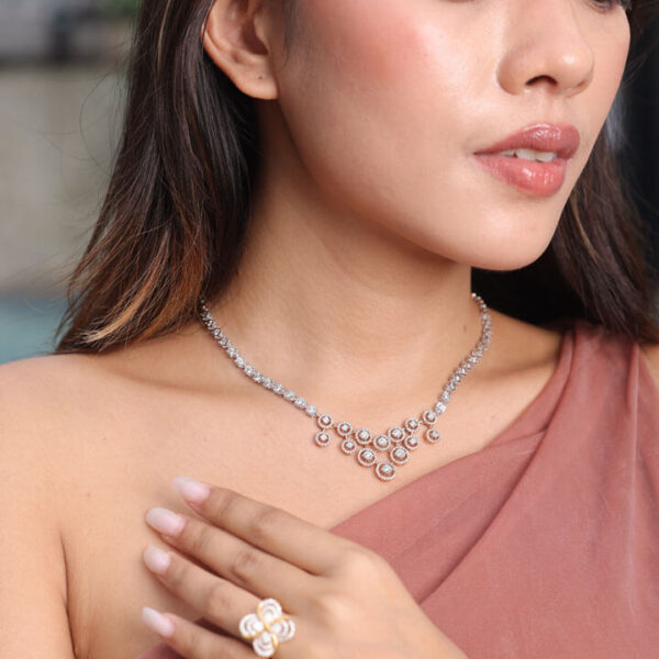 Moonlit Cluster Necklace