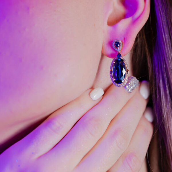 Nyra Deepblue Drop Earrings