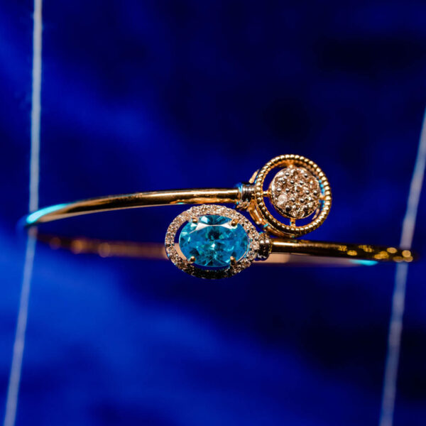 Ocean Blue Stone Diamond Bracelet