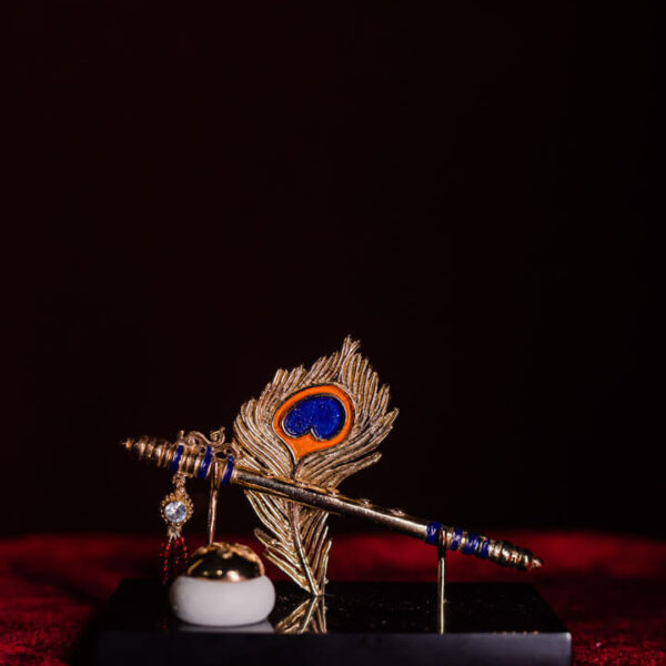 Shri Krishna Flute Feather Stand