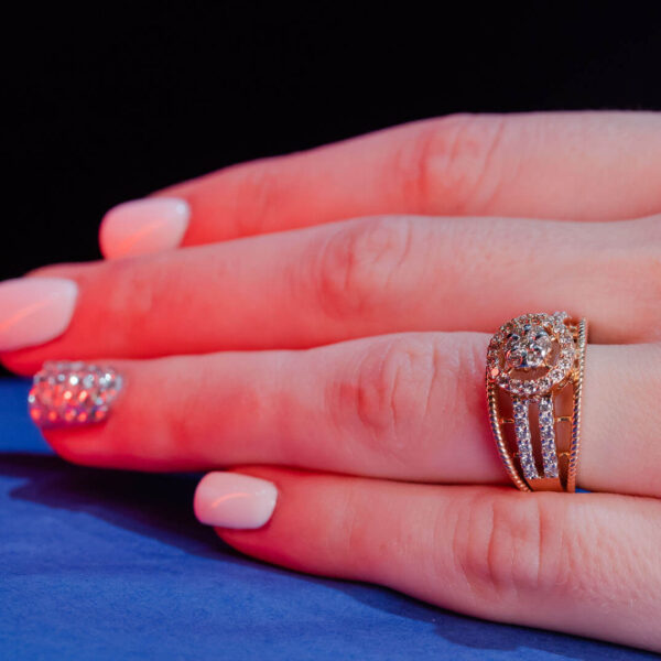 Split Halo Diamond Ring