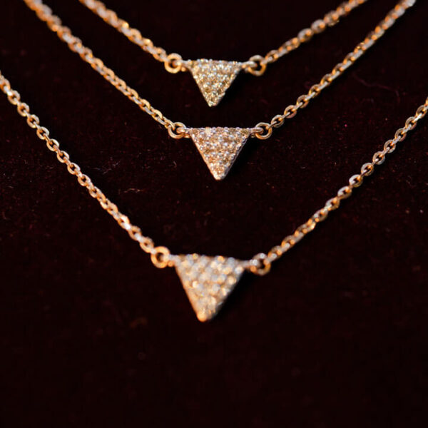Triple Layer Triangle Necklace