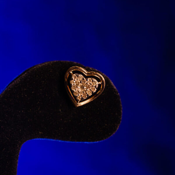 (gold) Heart Halo Earrings