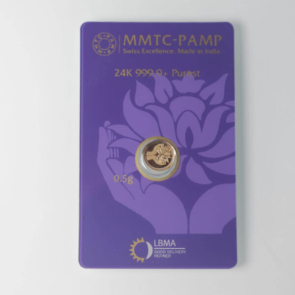 0.5g 24K Gold Lotus Coin